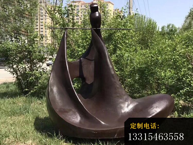 不锈钢吹笛子美女  公园抽象雕塑_750*562