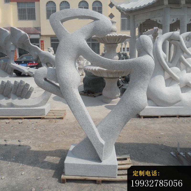 情侣石雕，抽象情侣石雕，公园小品雕塑_800*800
