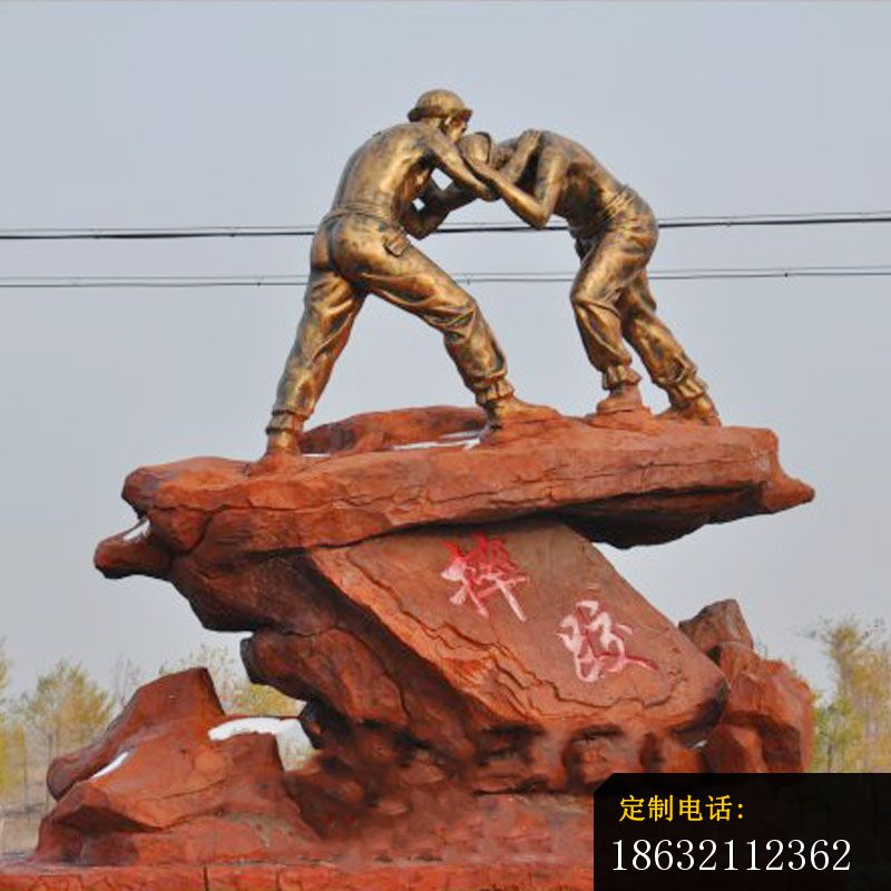 摔跤铜雕 (3)_800*800