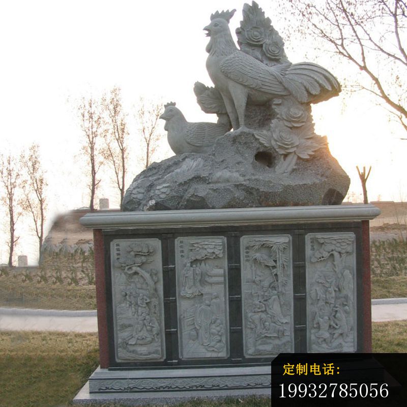 大理石十二生肖雕塑，公园生肖石雕 (2)_800*800
