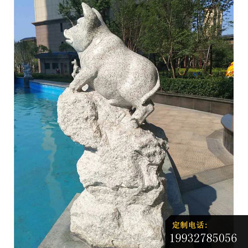 小区十二生肖石雕，大理石动物雕塑 (3)_800*800