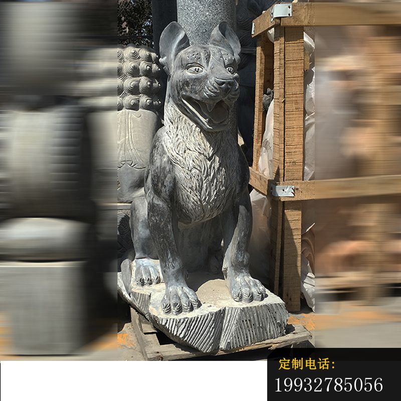 小狗石雕，青石动物雕塑_800*800
