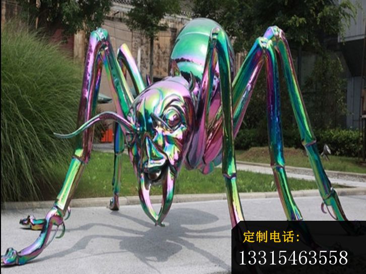 不锈钢彩色蚂蚁  公园动物雕塑_726*545