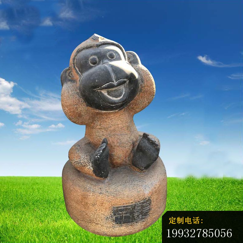 大理石卖萌小猴 石雕广场动物雕塑_800*800