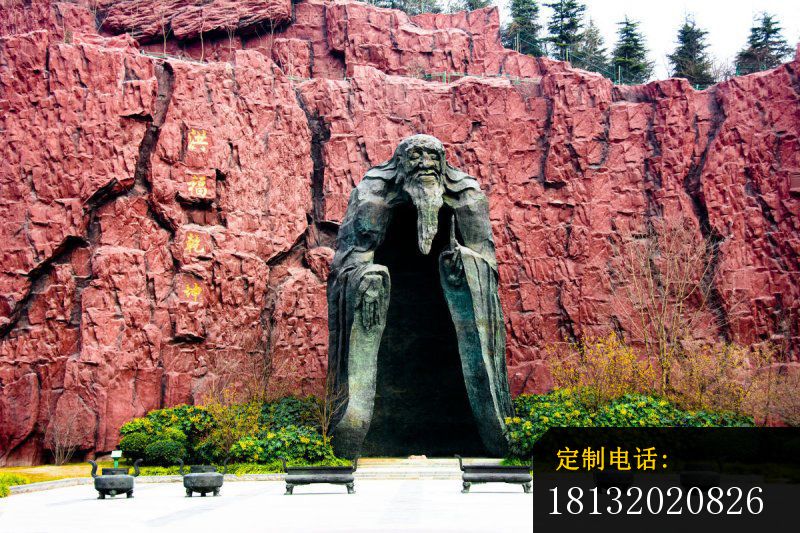 锻铜老子雕像  古代名人铜雕_800*533