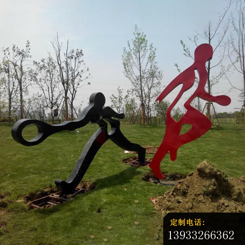 操场不锈钢运动人物景观雕塑_800*800