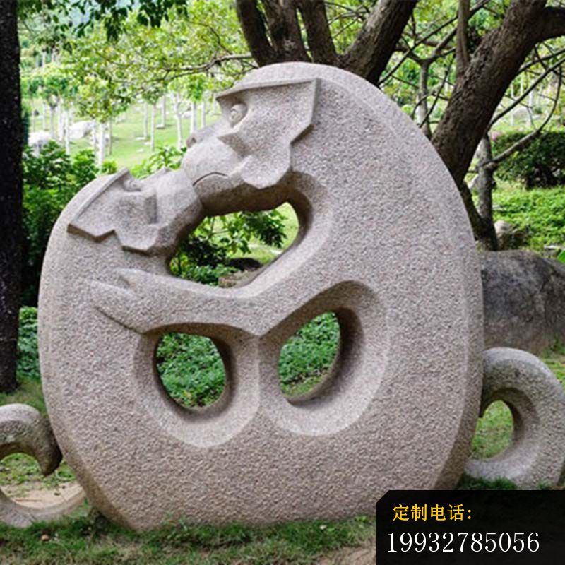 亲嘴猴石雕，抽象动物石雕_800*800