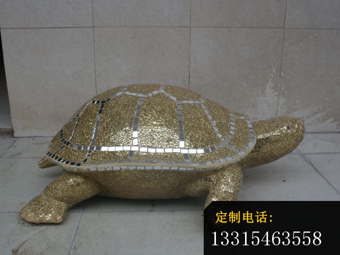 不锈钢彩银乌龟  公园动物雕塑_666*500
