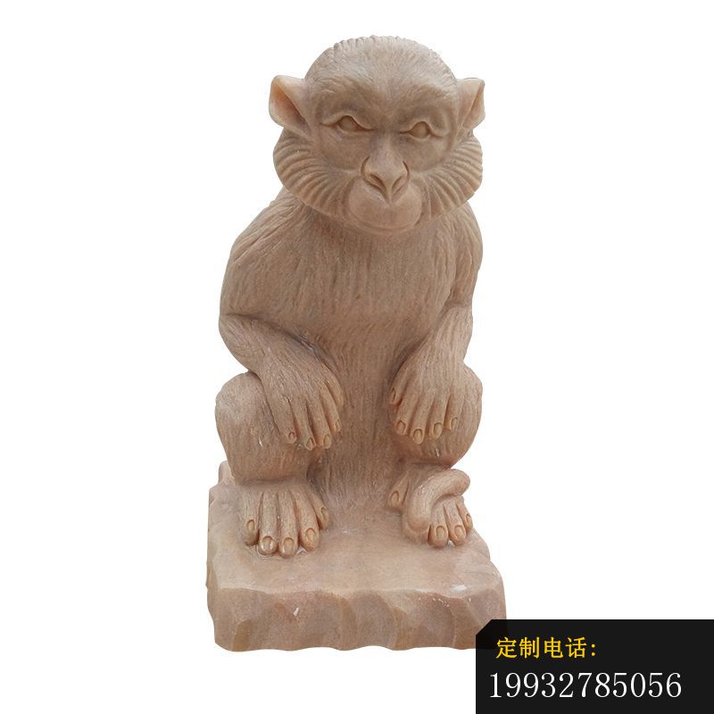 坐着的猴子石雕 晚霞红动物雕塑_800*800
