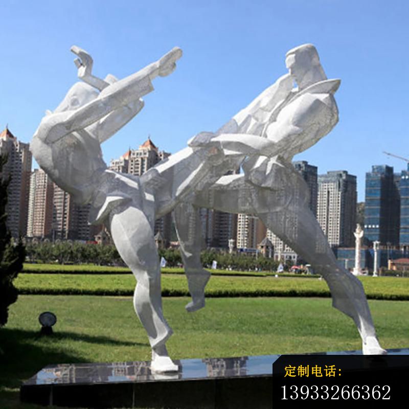 不锈钢运动人物景观雕塑_800*800