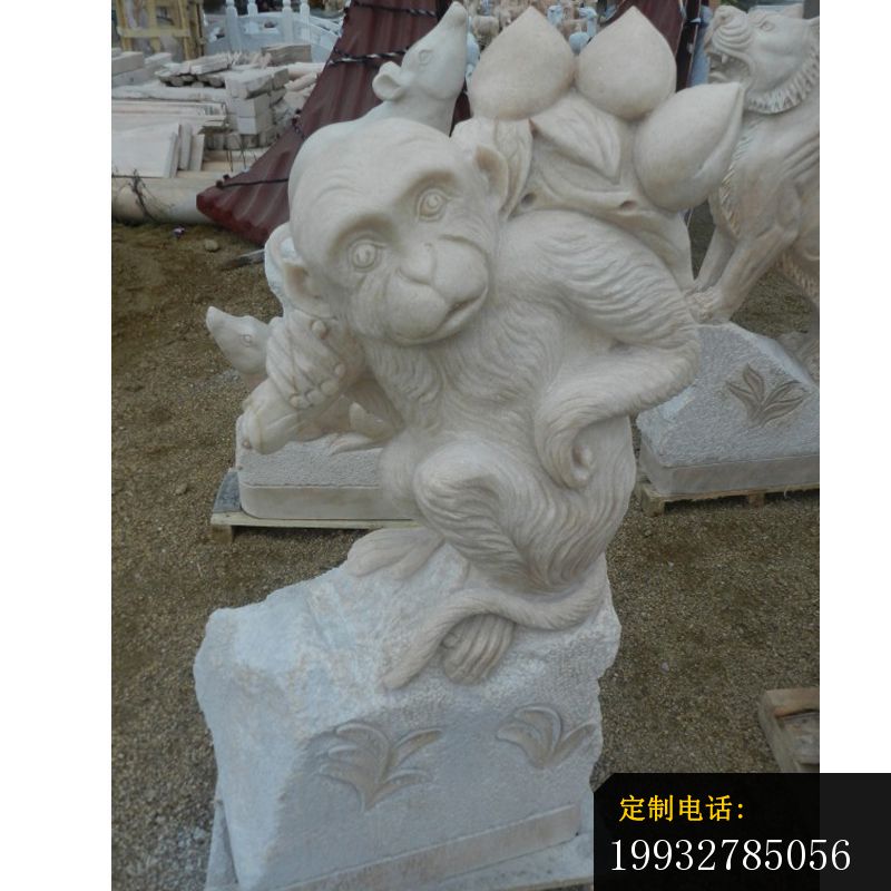 十二生肖石雕，晚霞红动物石雕（3）_800*800