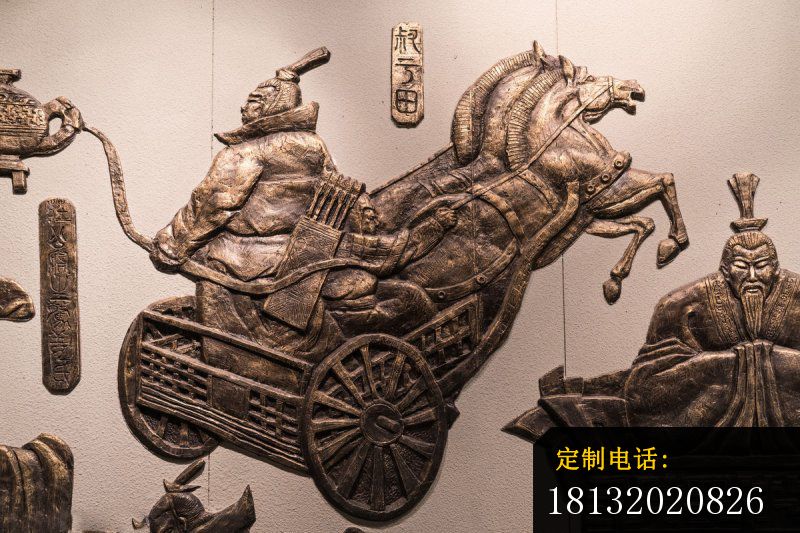 古代马车铜雕 锻铜浮雕[1]_800*533