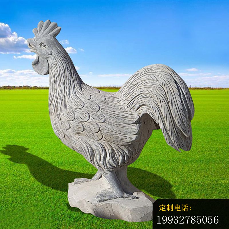大理石公鸡，动物石雕_800*800