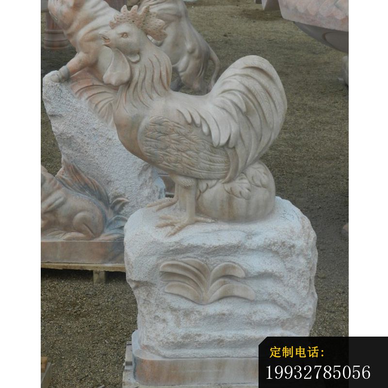 十二生肖石雕，晚霞红动物石雕 (4)_800*800