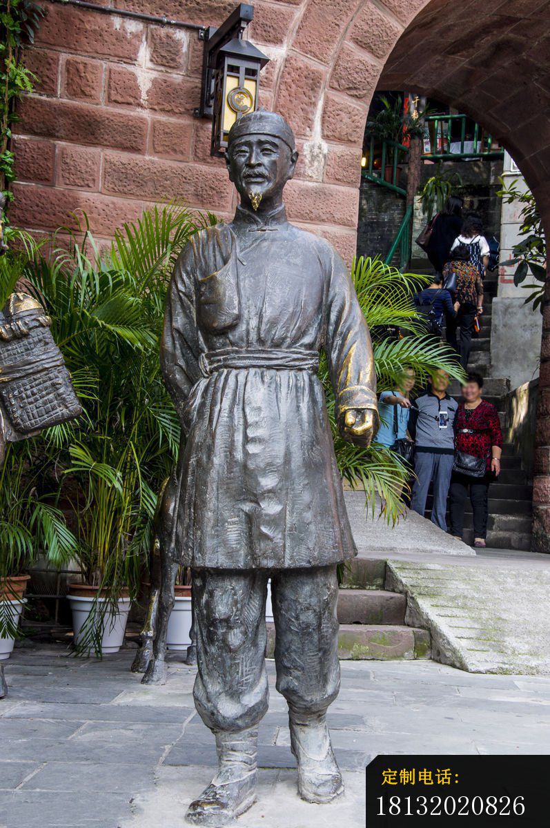 古代人物铜雕 街边人物铜雕_797*1200