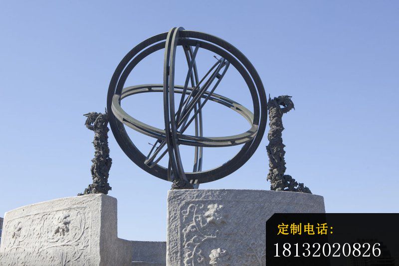 古代天文仪器铜雕 浑天仪铜雕 (4)_800*533