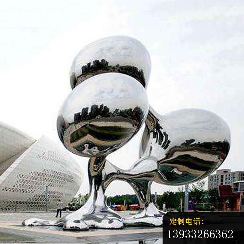 广场大型不锈钢创意抽象球组合雕塑_800*800