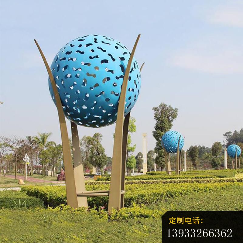 大型不锈钢创意镂空圆球雕塑_800*800