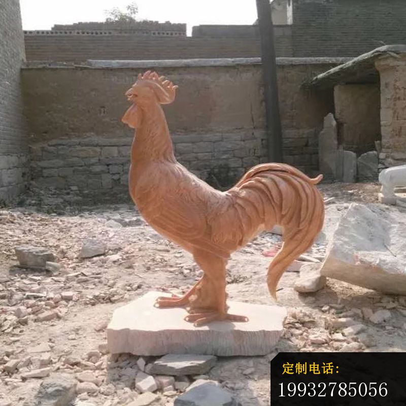 石头公鸡雕塑，石雕公鸡 (2)_800*800