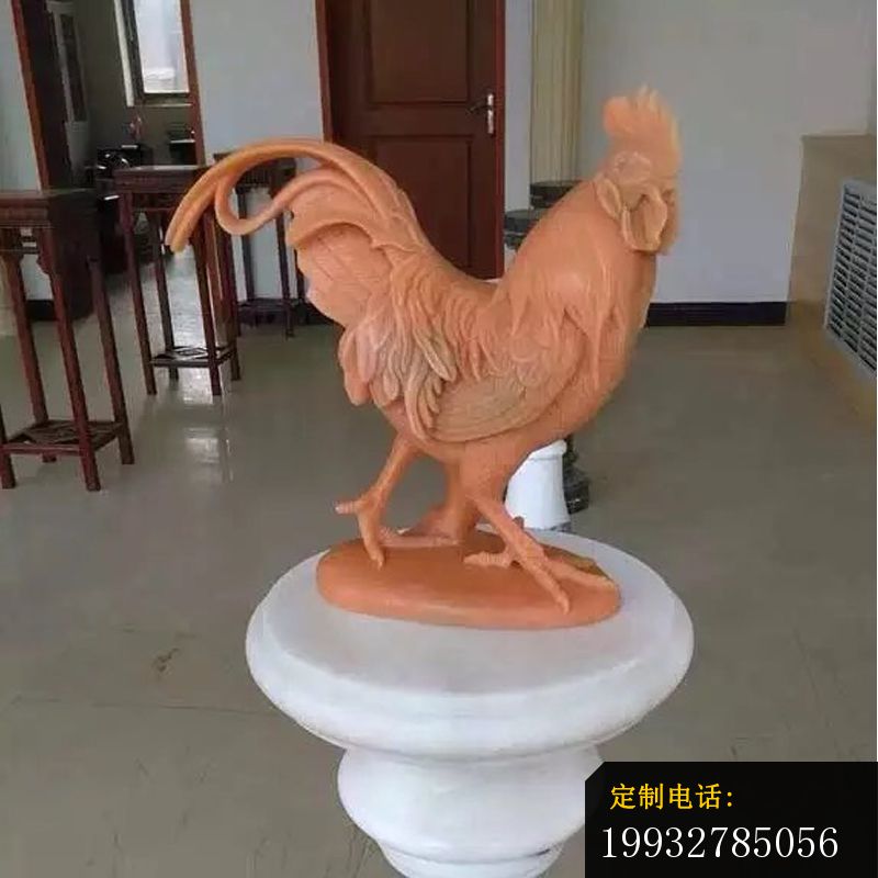 石头公鸡雕塑，石雕公鸡_800*800