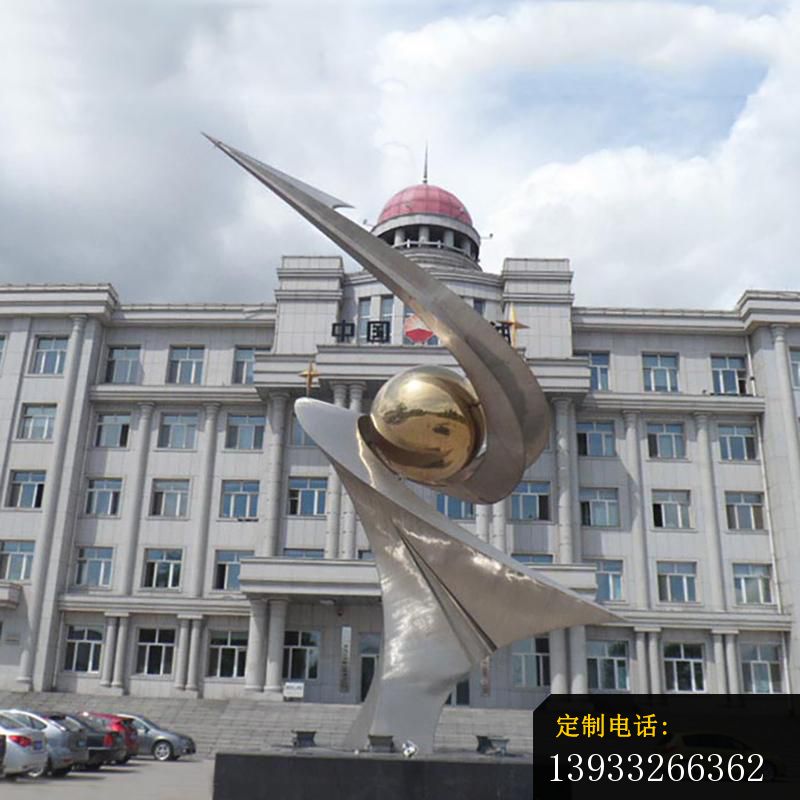 广场不锈钢创意球景观雕塑_800*800