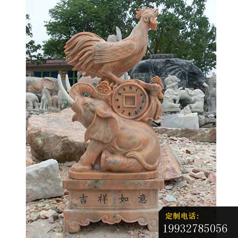 石头公鸡雕塑，石雕公鸡雕塑_800*800