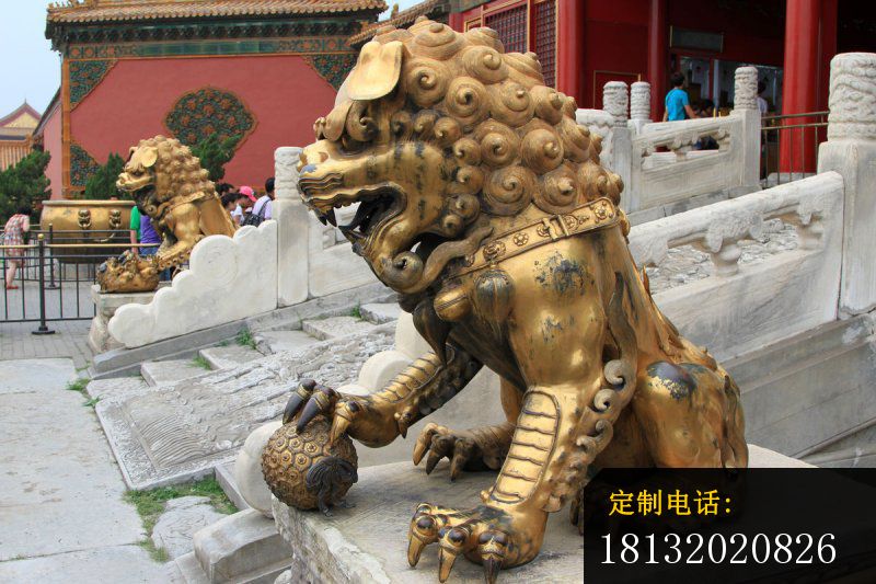黄铜狮子雕塑 故宫狮雕塑 (1)_800*533