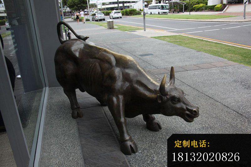 街边铜雕牛 动物雕塑_800*533