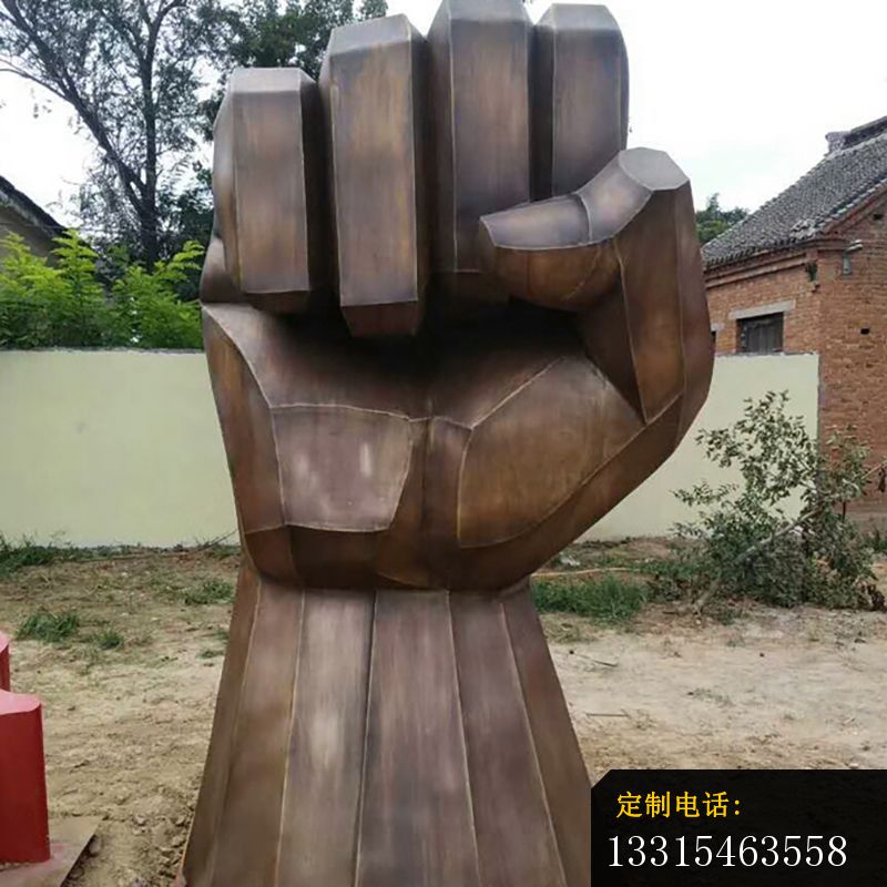 不锈钢握拳  广场景观雕塑_800*800