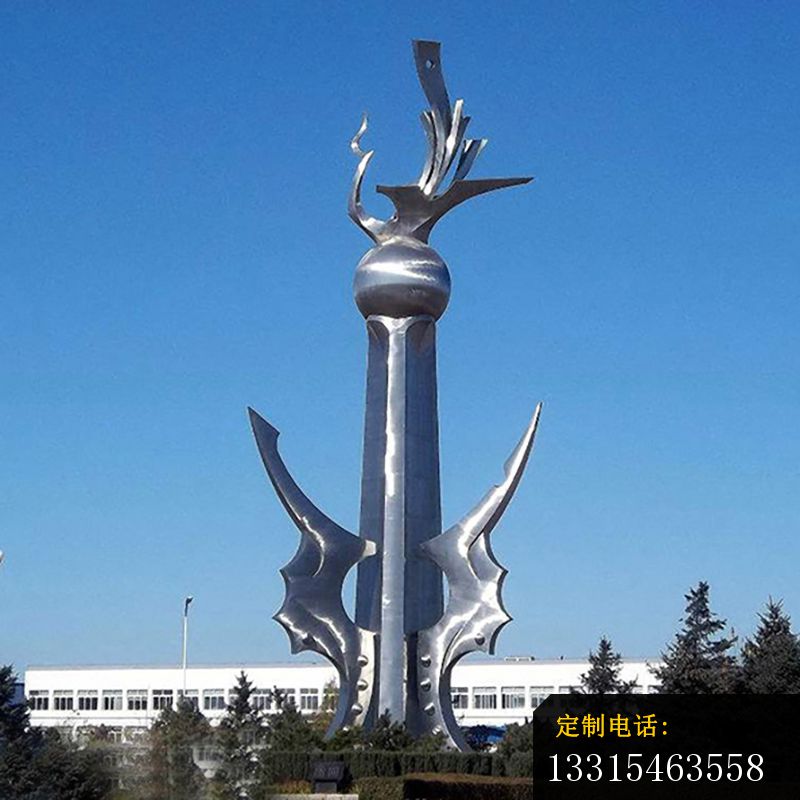 不锈钢抽象雕塑   广场科技雕塑_800*800