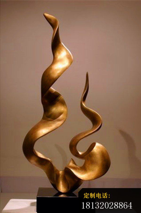 抽象玻璃钢仿铜雕塑，抽象仿铜雕塑_600*905