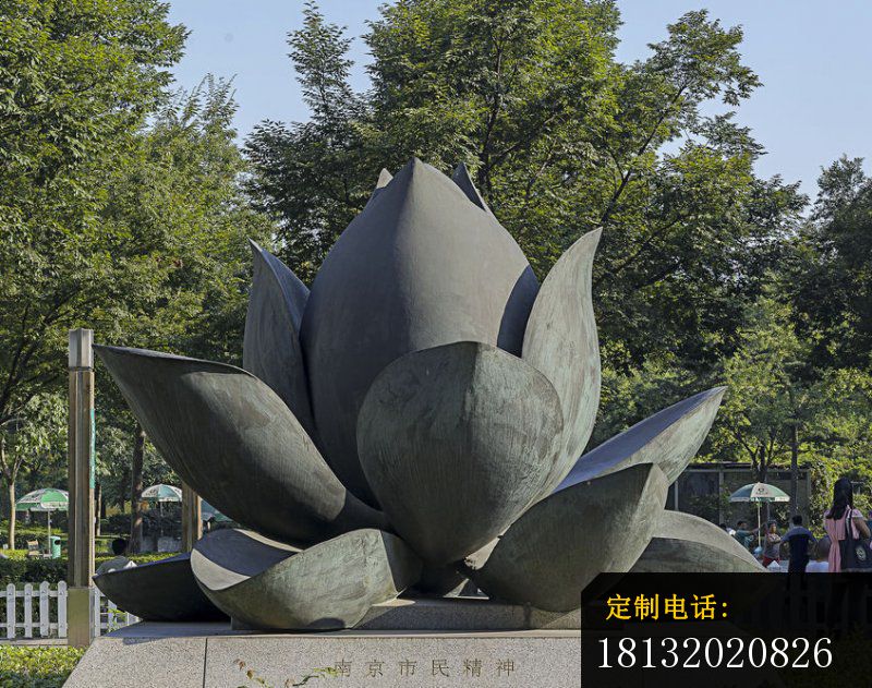 莲花铜雕 公园景观铜雕_800*631