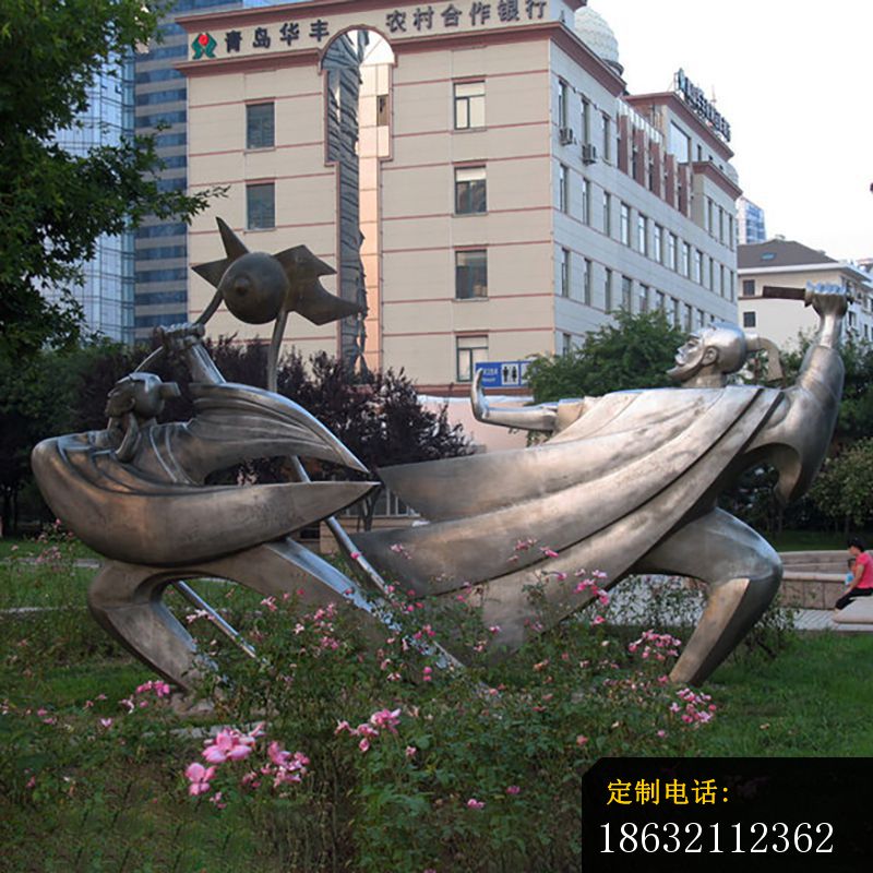 比武雕塑  不锈钢古代人物雕塑_800*800