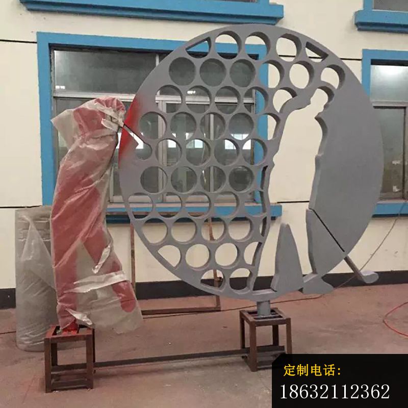不锈钢打高尔夫球雕塑，广场不锈钢运动雕塑 (1)_800*800