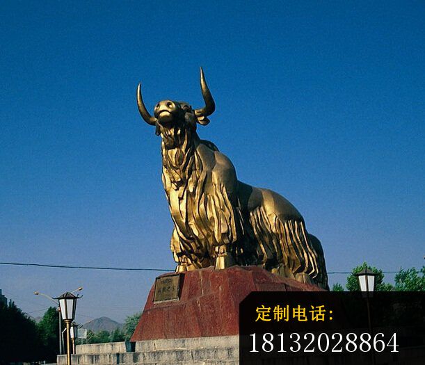 大型铜牛，广场景观雕塑_611*525
