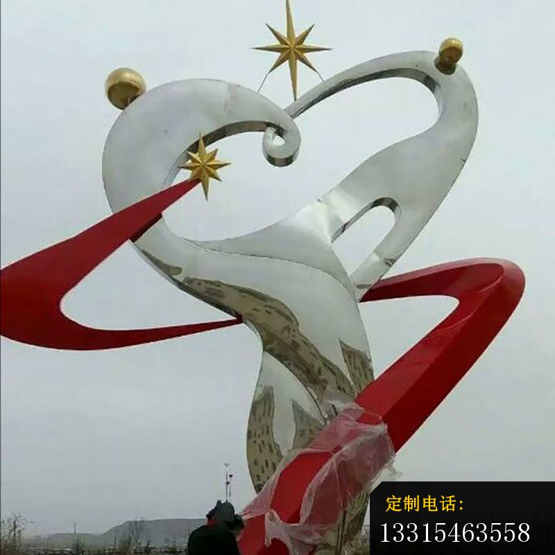 不锈钢抽象太阳  广场景观雕塑_800*800