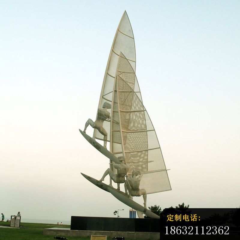 帆船比赛雕塑，不锈钢运动雕塑 (2)_800*800