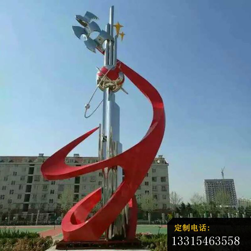 不锈钢奔向世界雕塑，不锈钢企业雕塑_800*800