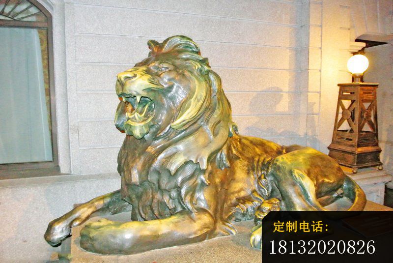 趴着的西洋狮铜雕 铸铜狮子_800*535