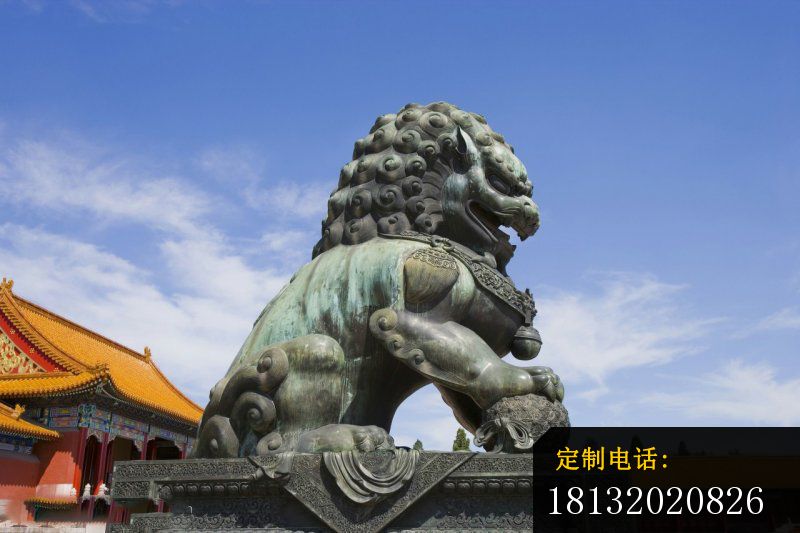 青铜故宫狮，铜狮子雕塑 (1)_800*533