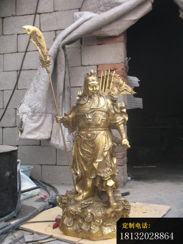关二爷铜雕，古代人物雕塑_735*980