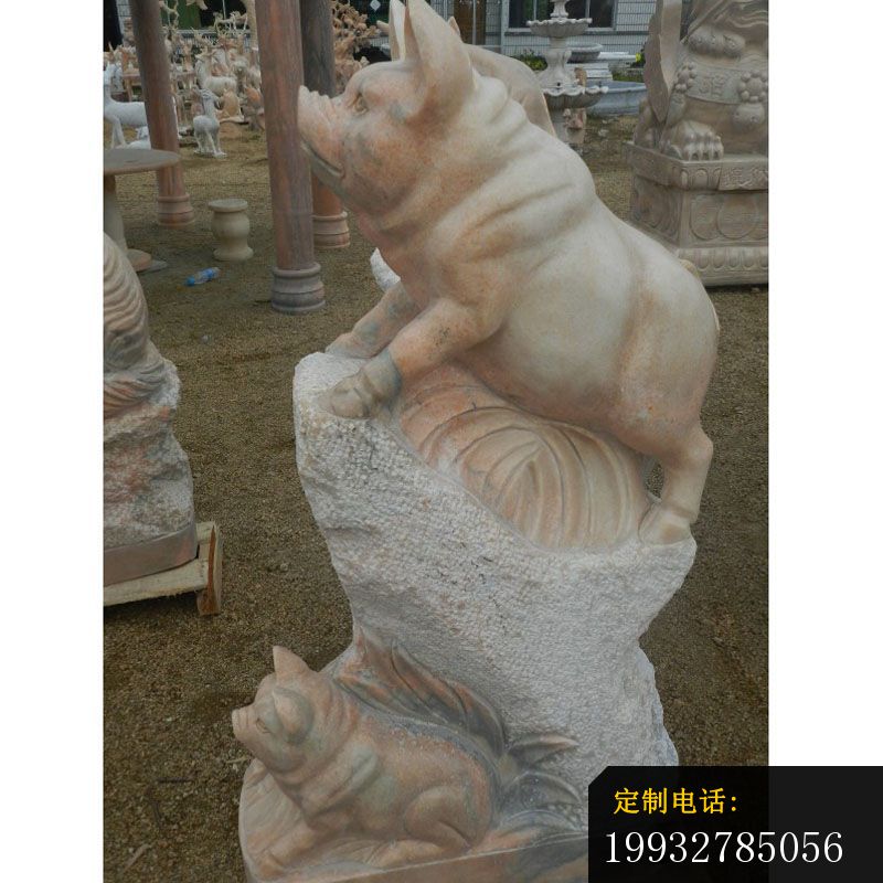 十二生肖石雕，晚霞红动物石雕 (8)_800*800