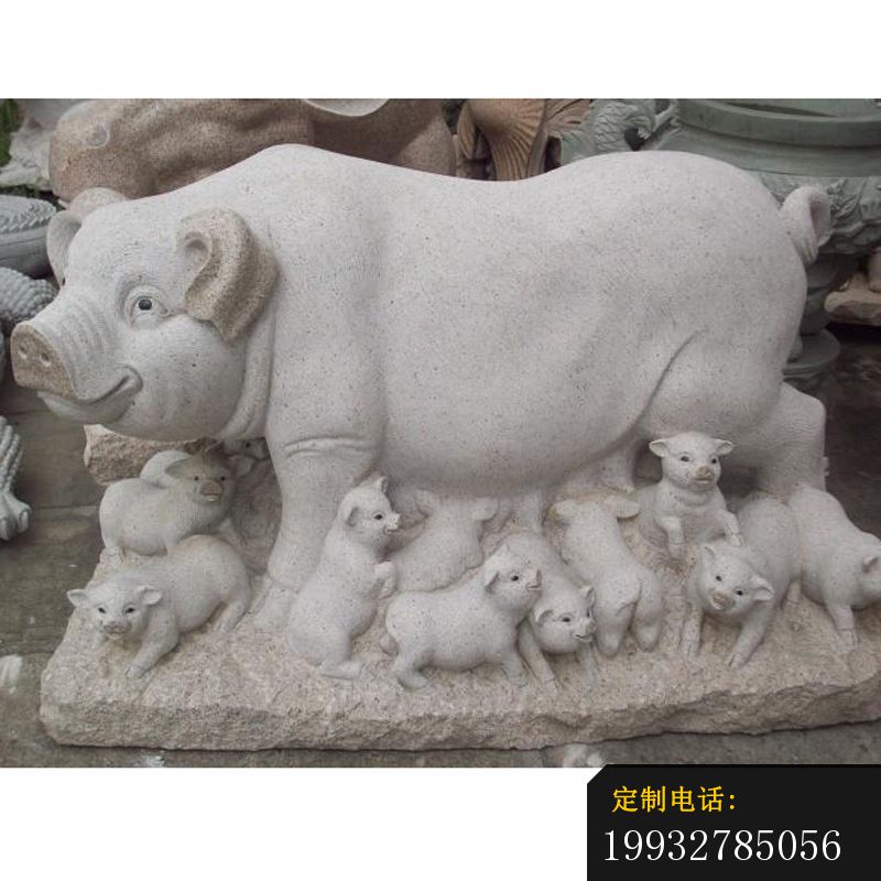 石头猪雕塑，石雕猪 (1)_800*800