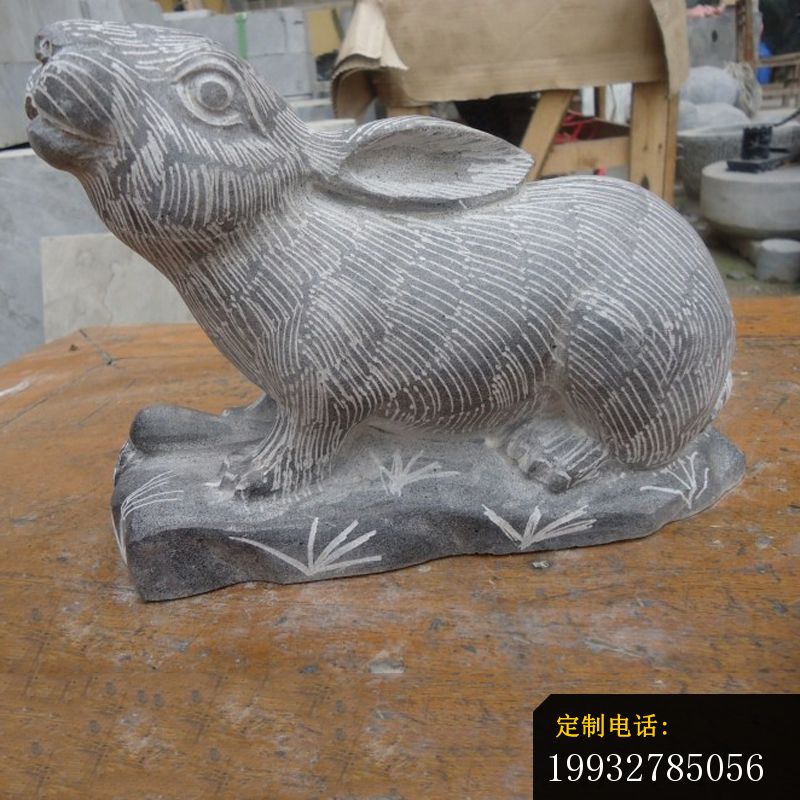 青石兔子雕塑，动物石雕_800*800