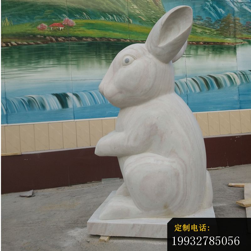 石雕兔子，公园景观雕塑_800*800