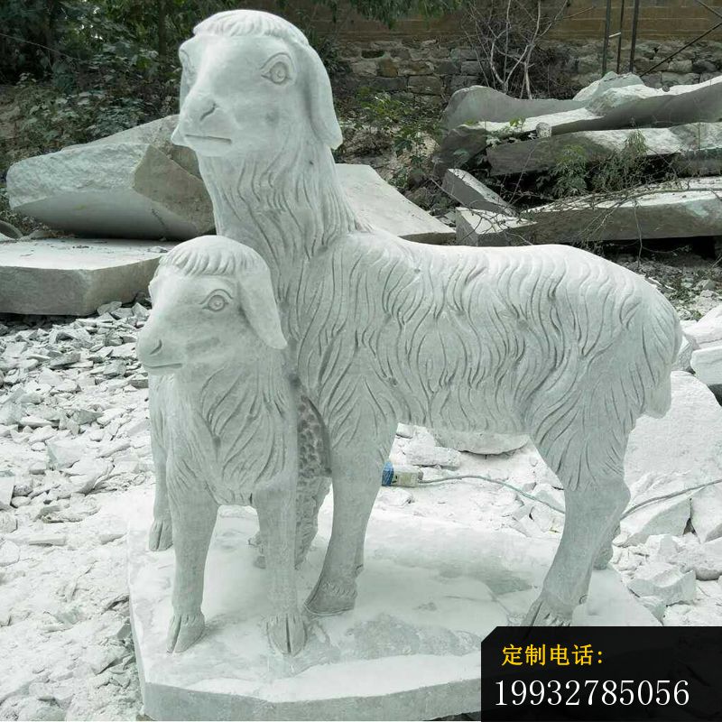 大理石羚羊雕塑    石雕公园动物摆件 (2)_800*800