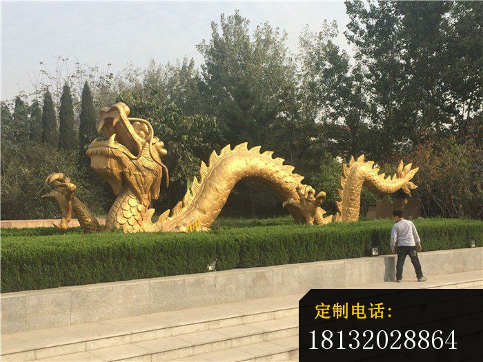 金龙铜雕，公园景观雕塑_700*525