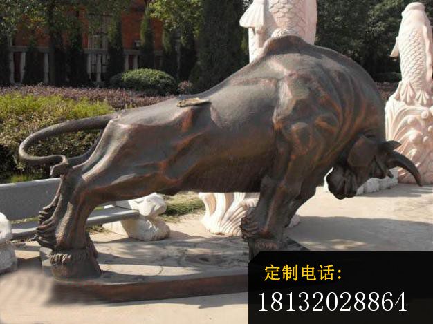 开荒牛雕塑，公园动物雕塑_626*469