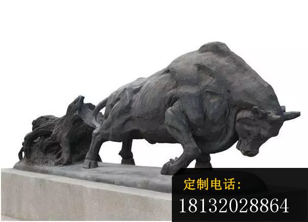 开荒牛铜雕，广场景观雕塑 (2)_604*435