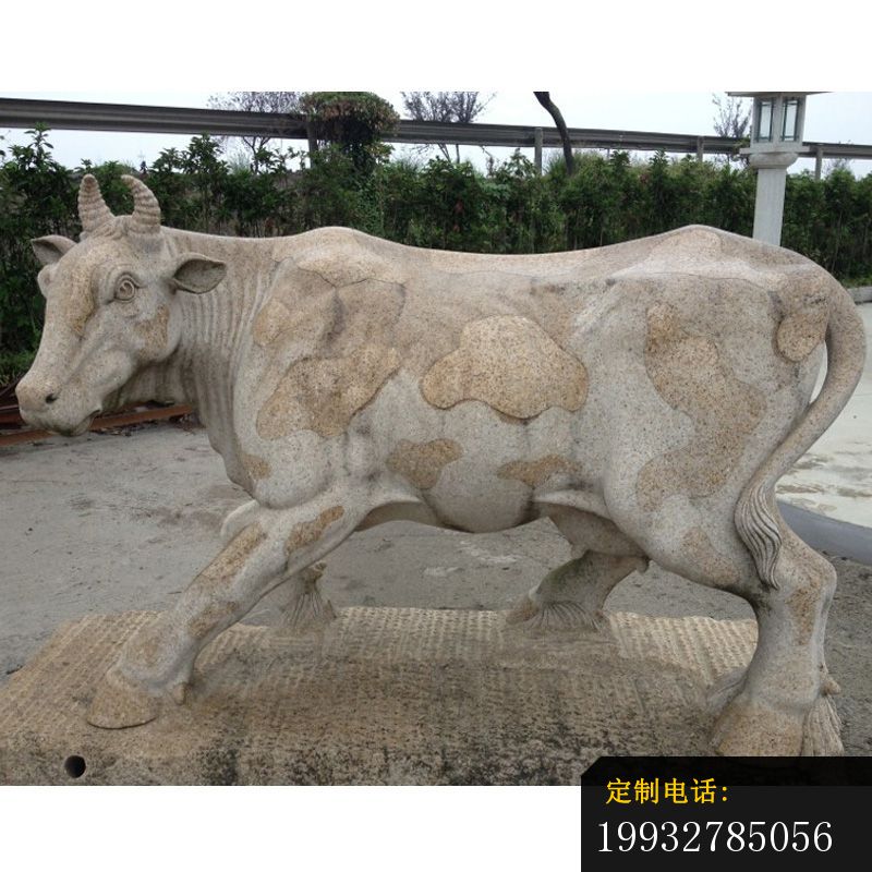奶牛石雕，大理石奶牛雕塑_800*800